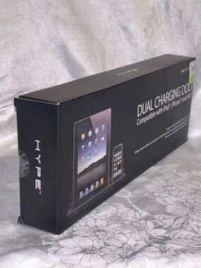 HYPE Dual Charging Dock iPad iPhone iPod 30-Pin HY-891-DUAL-BLK New Open Box